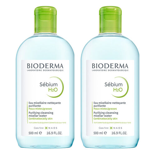 Bioderma Sebium H2O Yüz ve Makyaj Temizleme Suyu 2 x 500 ml - Bioderma (1)